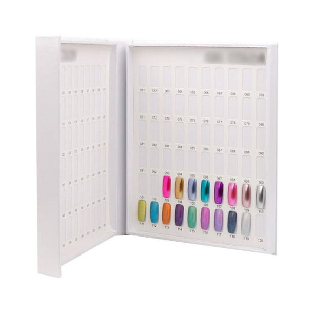 1 UNID Tarjeta de Color de Uñas Profesional 120 Colores de Gel de Uñas Tabla de Visualización de Esmalte para Nail Art DIY