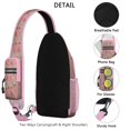 thumbnail image 3 of Sling Backpack,Pink Christmas Tree Pattern Crossbody Bag with Water Bottle Holder,Waterproof Sling Bag for Men/Women with Chest Phone Holder for Hiking,Travel, 3 of 6