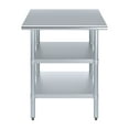 thumbnail image 2 of AmGood 30" Long x 24" Deep Stainless-Steel Work Table with 2 Shelves, Metal Food Prep Station, Commercial & Residential NSF Utility Table, 2 of 9