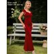 thumbnail image 2 of Vestido formal de verano LALACAT D2404 para mujer rojo oscuro talla S, 2 of 5