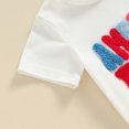 thumbnail image 6 of Okbabeha Kids Toddler Girls 4th of July Outfit,Short Sleeve Letter Tee Shirt+Stars Stripes Flare Pants Bell Bottom Outfits, 6 of 7