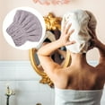 thumbnail image 7 of Unique Bargains Charcoal Fiber Hair Drying Towel Dry Cap Strong Absorbent for After Bath Drying Hair Purple, 7 of 7
