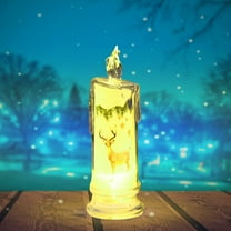 sruoe Flameless Candles, Wick Flameless Candle, Electronic Candles, Indoor Tabletop Decor, Battery Operated Flameless Lanterns, Candle Light for Halloween Christmas Party Holiday Decor