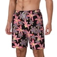 thumbnail image 2 of Uemuo Lilies Flowers Pattern Mens Swim Trunks Quick Dry Board Shorts with Mesh Lining, Stretch Beach Shorts Quick Dry No-Chafing Board Shorts-3X-Large, 2 of 9
