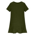 thumbnail image 5 of Horkkom Plus Size Dresses for Women Summer Short Sleeve Mini Dresses Solid Color Beach Sundresses XXL, 5 of 8