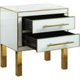 thumbnail image 3 of Home Square Gigi Side Table in White Glass and Gold Finish - Set of 2, 3 of 7