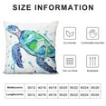 thumbnail image 5 of JEUXUS  Throw Pillow Case Cushion Cover, Decorations for Sofa Couch Bed Chair, Splash Ink Art Sea Animal Sea Turtle, 5 of 5