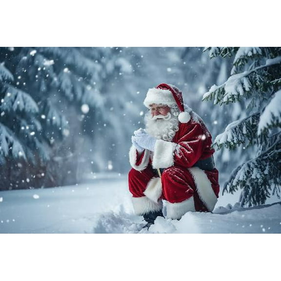 Puzzles Games -Santa Claus in The Snow-Pieces Fit Together Perfectly 300 Piece Jigsaw Puzzle with Hidden Images