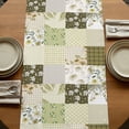 thumbnail image 5 of Table Runners 90 Inches Long Dress Scarves, Spring Floral Farmhouse Coffee/Dining/Kitchen Table Runner for Living Room, Yellow Flowers Botanical Patchwork Grid Bohemia 13x90 Inch, 5 of 9