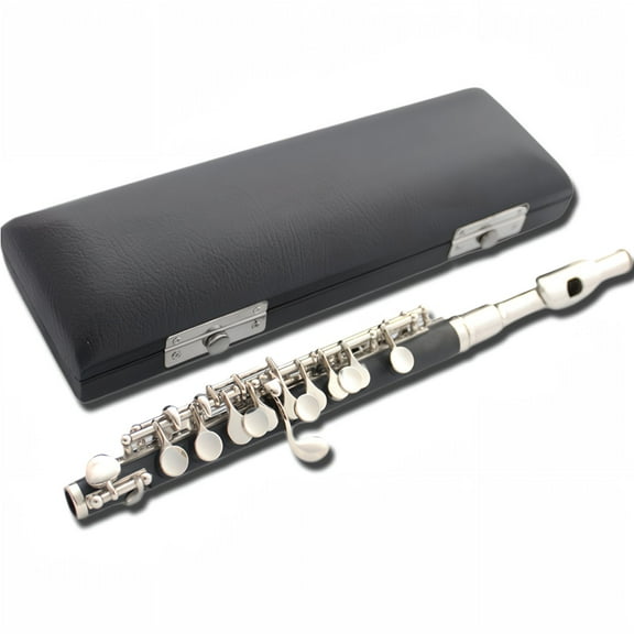 HOGSN C-key Bakelite White Copper Tube And Silver-plated  Professional Band Plays Piccolo Instruments, With Luggage And Maintenance Set.