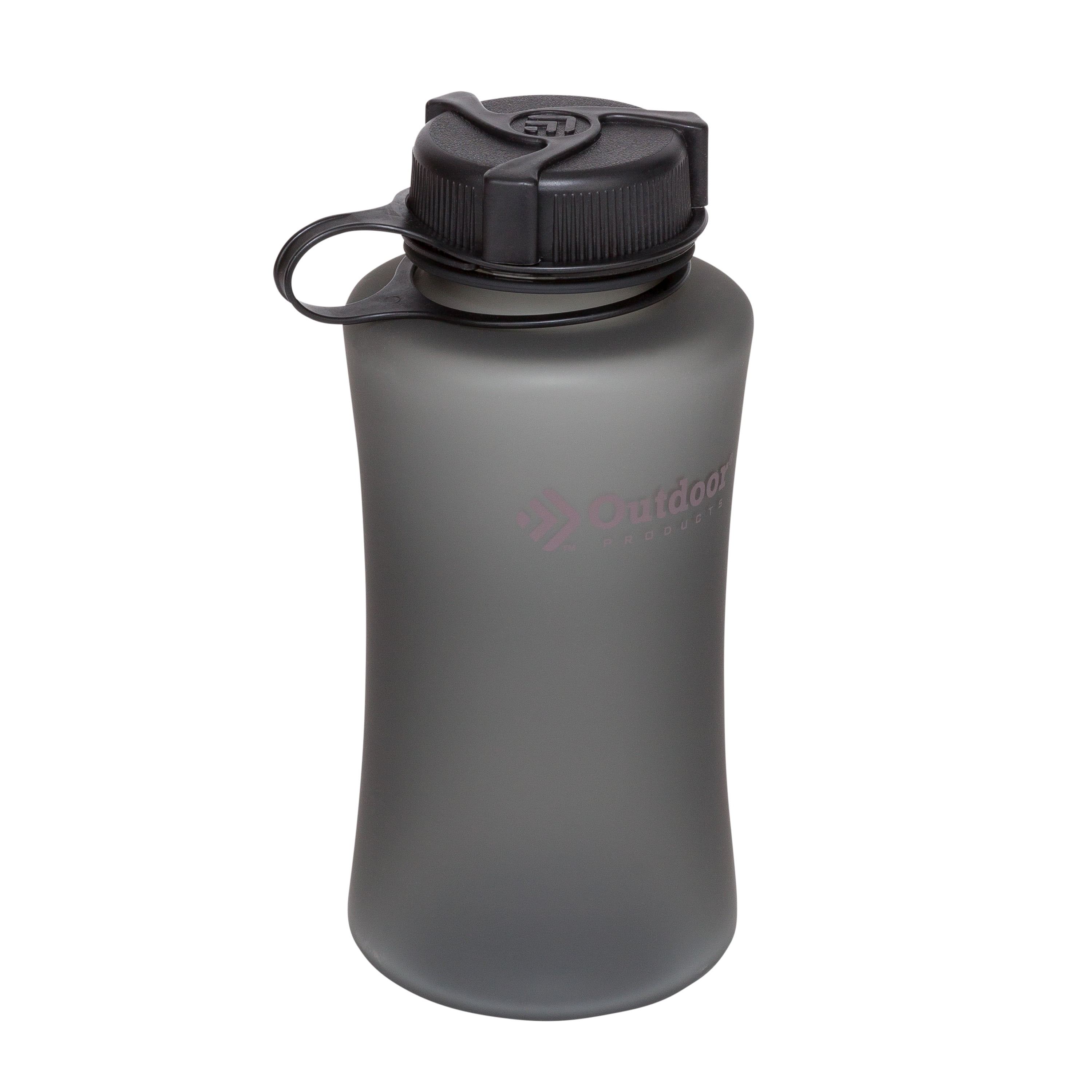 Outdoor Products Wide Mouth 33 oz Black Textured Cyclone Plastic Water Bottle with Sipper