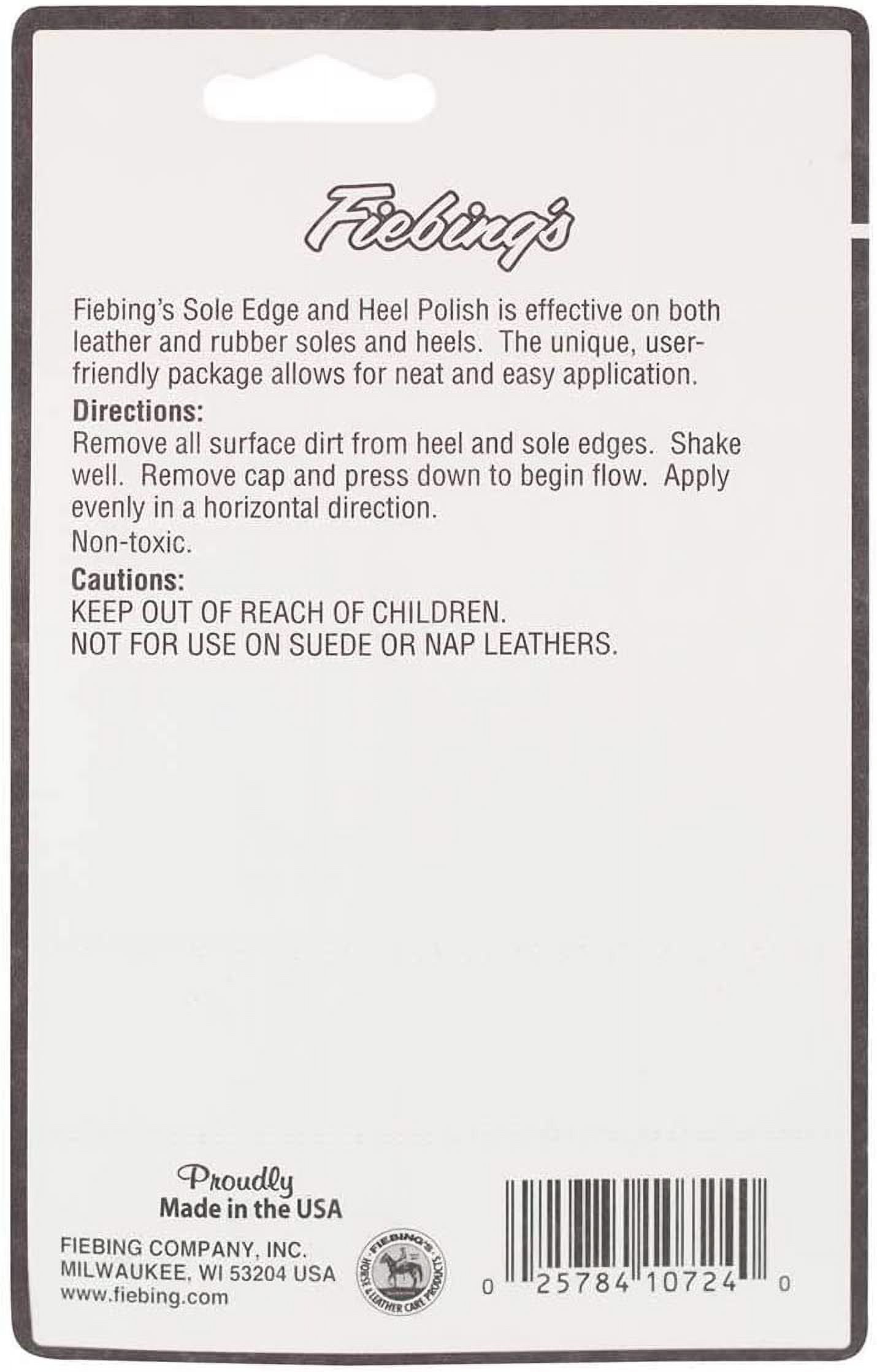 Fiebings Sole Edge and Heel Polish 0.6 Fl Oz. (Brown)