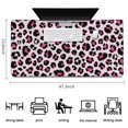 thumbnail image 5 of Long Mouse Pads for Desk,Pink and Black Of Leopard Print Desk Mats on Top Of Desks, Desk Mouse Pad Extra Large with 3mm Non-Slip Base and Stitched Edge for Gaming,Office,Work,Home 47.3"x23.6", 5 of 6