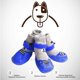 thumbnail image 4 of Calcetines antideslizantes para perros, botas impermeables para perros, zapatos de algodón para mascotas, protector de patas para interiores (azul) L, 4 of 5