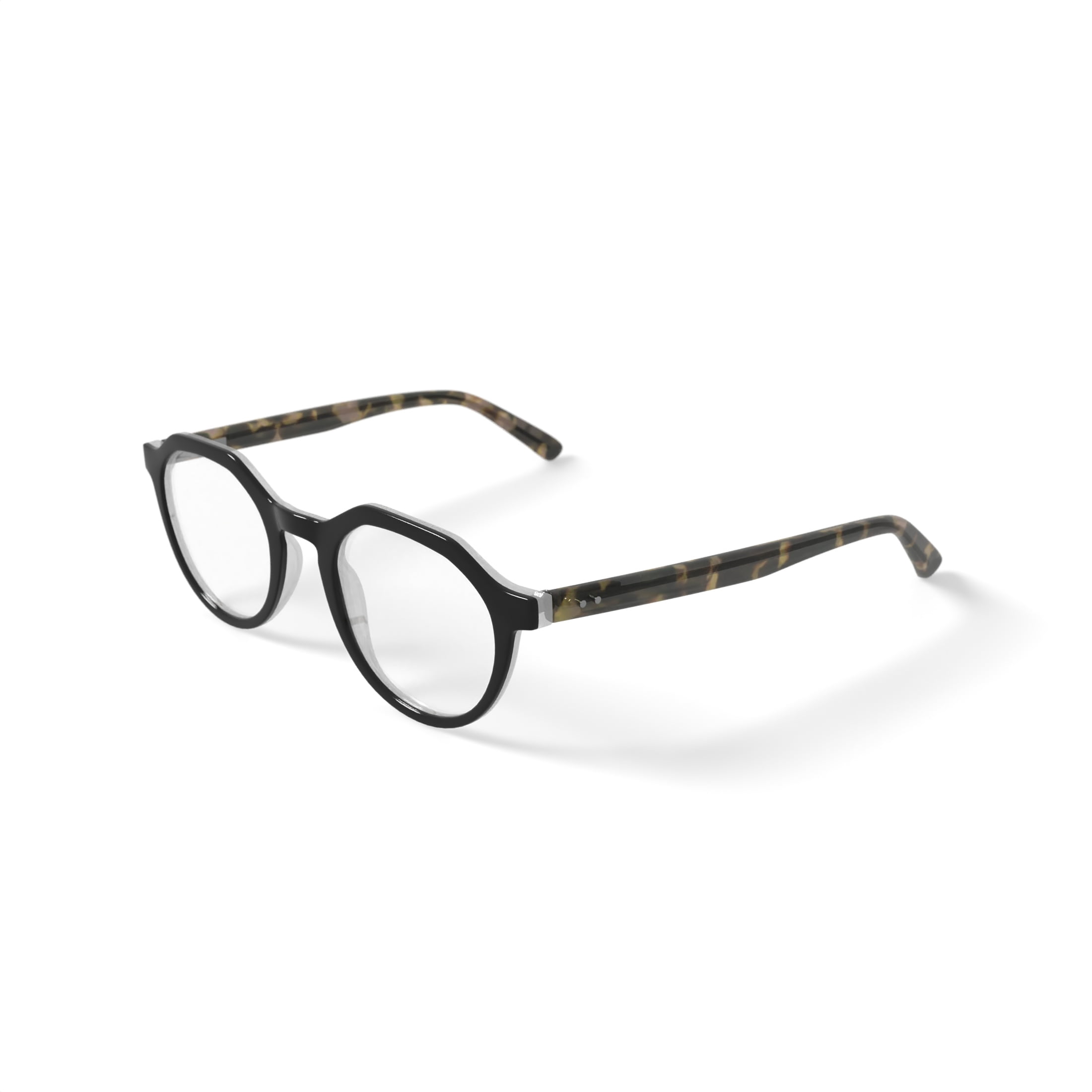 Randy Jackson Men's 3054 Round Prescription Eyeglasses with Case, Black