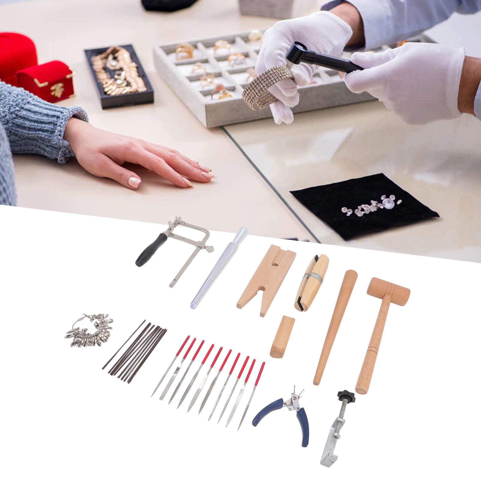 D-FLIFE 19pcs Jewelry Making Tools Kit with Zipper Storage Case for Jewelry Crafting and Jewelry Repair (19pcs)