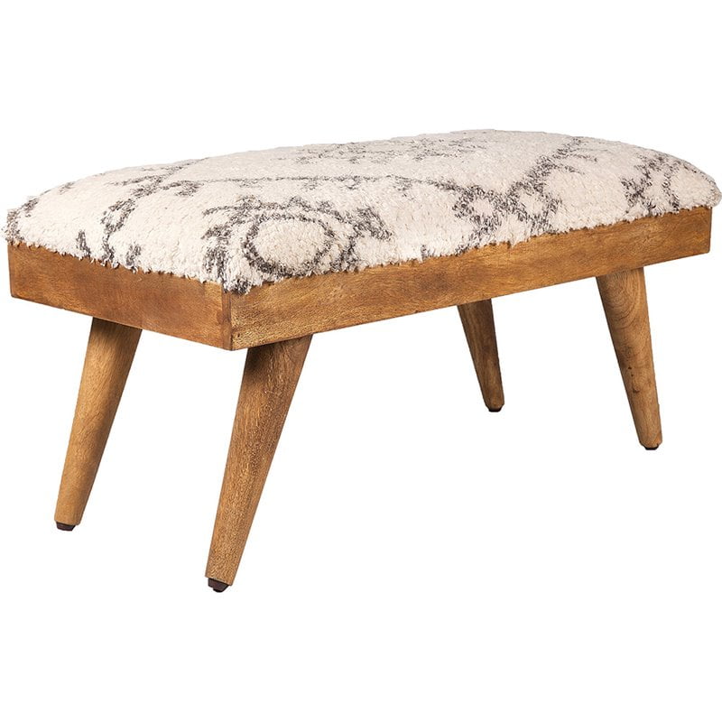 Renwil Soma Bench In Natural And White Walmart Com Walmart Com