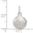thumbnail image 2 of Sterling Silver Diamond Cut Soccer Ball Charm (15 X 12) Made In India qc5136, 2 of 2