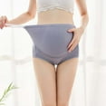 thumbnail image 1 of LSLJS Women's High-Waist Belly Lift Pregnant Women Rib Lace Panties, Maternity Underwear, 1 of 9