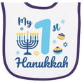 thumbnail image 2 of Inktastic My 1st Hanukkah Baby Baby Terry Cloth Bib, 2 of 3