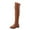 Brown, variant on WEAIXIMIUNG Women's Ankle Boots Flat Women High Heel Boots Autumn and Winter Fashion Solid Color Retro Comfortable Round Toe Lace Up Square Heel