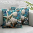 thumbnail image 3 of Creowell Starfish Shells Ocean Pillow Covers for Couch Sofa Indoor Outdoor Pillow Case High-Quality 1PC 18x18in, 3 of 5