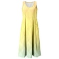 thumbnail image 5 of Sngxgn Women's Casual Loose Sundress Long Dress Sleeveless Split Maxi Dresses Summer Beach Dress with Pockets(Yellow,XXL), 5 of 6