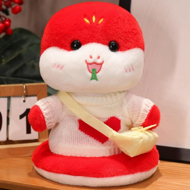 HUASHENG Jouet en Peluche Année du Jouet en Peluche Année du Poupée en Peluche Collectionnable & Câlin 2025 Zodiaques Chinois Animal en Peluche pour Nouvel An Chinois