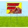 thumbnail image 1 of Turkey Meat Yellow Background (18" x 24") Yard Sign, Includes Metal Step Stake, 1 of 6