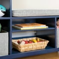 thumbnail image 4 of Martha Steward Kids' Reading Nook - Navy: Children's Bedroom Multi-Purpose Book Bench and Toddler Toy Storage Bookshelf with Bins, 4 of 6