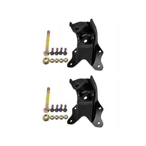 Rear Rearward Leaf Spring Hanger Set - Compatible with 1999 - 2019 Ford F-250 Super Duty 2000 2001 2002 2003 2004 2005 2006 2007 2008 2009 2010 2011 2012 2013 2014 2015 2016 2017 2018
