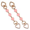 thumbnail image 1 of 2 piezas de correa extensora para bolso, correa de cadena en forma de corazón, accesorio de repuesto para bolso de mano, bandolera, bolso de mano, suministros, 1 of 5