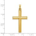 thumbnail image 2 of 14k Yellow Gold Hollow Cross Pendant, 2 of 3