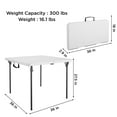 thumbnail image 6 of COSCO XL 36" Fold-in-Half Card Table w/ Handle, White, Indoor & Outdoor, 6 of 6