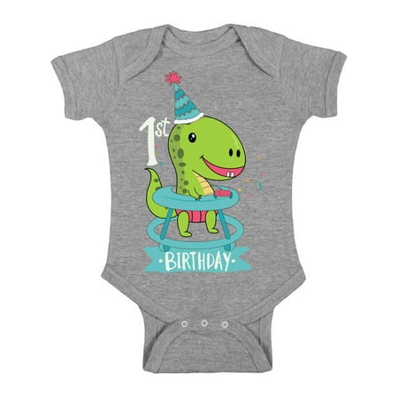 Awkward Styles Jurassic Park Clothes First Birthday Bodysuit Short Sleeve for Newborn Baby Dinosaur Gifts for 1 Year Old Dinosaur Themed Birthday 1st Birthday Outfit for Baby Boys and Baby (Best Theme Park For Toddlers)