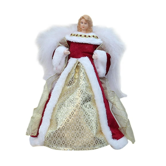 Angel Tree Topper, Angel Tree Topper, 12 Inch 30cm Christmas Ornament Decoration Red