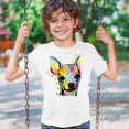 thumbnail image 3 of Tee Hunt Dean Russo Cute Chihuahua Youth T-Shirt Neon Colorful Dog Kids, White, Medium, 3 of 5