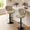 Khaki, variant on Bar Stools Set of 2, Adjustable Faux Leather Upholstered Swivel Bar Stools, Counter Bar Chairs with Back for Kitchen Island, Khaki