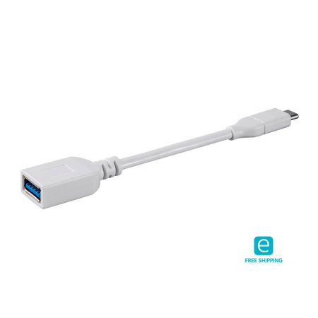 UPC: 0889028068922 | Monoprice USB C to USB A Female 3.1 Gen 1 Extension Cable – 0.5 Feet – White | Fast Charging  5Gbps  3A  30AWG  Type C – Essentials Series