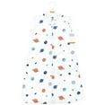 thumbnail image 2 of Hudson Baby Unisex Baby Cotton Sleeveless Wearable Sleeping Bag, Sack, Blanket, Space, 0-6 Months, 2 of 2