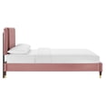 thumbnail image 3 of Modway Zahra Channel Tufted Velvet Twin Platform Bed in Dusty Rose, 3 of 8