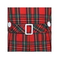 thumbnail image 6 of Girls Dress Red Tartan Button Back School Pleated Hem 10 Years, 6 of 8