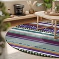 thumbnail image 3 of Small Round Rug 3Ft, Modern Boho Art Non-Slip Washable Circle Rugs Carpet, Colorful Abstract Bohemian Paisley Minimalist Indoor Outdoor Rug Floor Mats Throw Runner for Bedroom Living Room Bathroom, 3 of 8