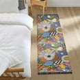 thumbnail image 3 of Yayeee Runner Rug for Bedroom 2'x6' Machine Washable Hallway Non Slip Mat, Blue Floral, 3 of 8