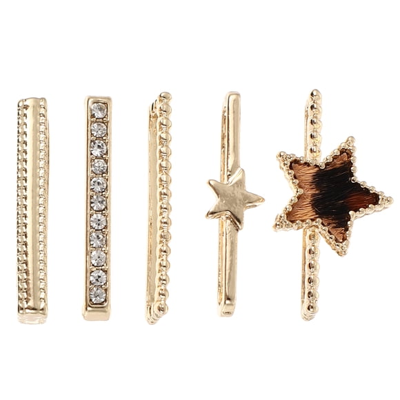 Miangastore Watch Strap Ornament Star Shape Zinc Alloy 5Pcs 0.9X0.4in