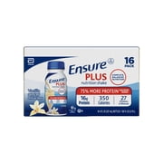 Ensure Plus Meal Replacement Nutrition Shake, Vanilla, 16g Protein, 8 fl oz - 16 Pack