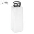 thumbnail image 3 of Uxcell 2Pcs Dispensadores de Alcohol 500ml (16.91oz) con bomba de líquido de presión y tapa de acero inoxidable, Blanco, 3 of 6