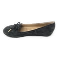 thumbnail image 2 of Victoria K Women's Bow With Gold Tipping Distressed Ballerina Flats, 2 of 5