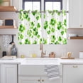 thumbnail image 2 of St. Patrick's Day Kitchen Curtains Window Panels, Watercolor Lucky Shamrock Polka Dots Green Insulated Window Treatment Curtain, Grommet Curtains for Bedroom/Living Room/Bathroom, 2 Piece 42"Wx45"L, 2 of 8