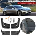 thumbnail image 2 of Wartleves Guardabarros delanteros y traseros para Tesla Model 3 (negros), nuevos. 9CI4 del Reino Unido, 2 of 6